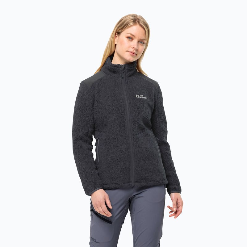 Dámska fleecová mikina Jack Wolfskin Kammweg Pile Fz phantom