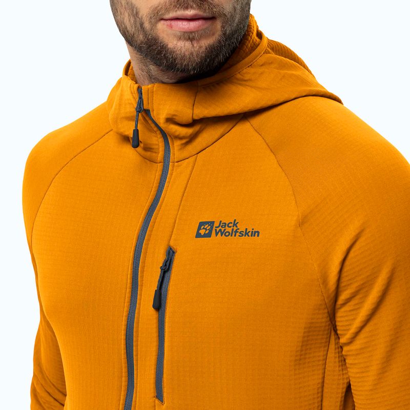 Pánska fleecová mikina Jack Wolfskin Kolbenberg Hooded Fz safflower 4