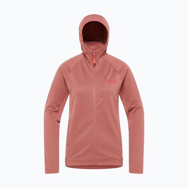 Dámska fleecová mikina Jack Wolfskin Alpgrat mineral red 5