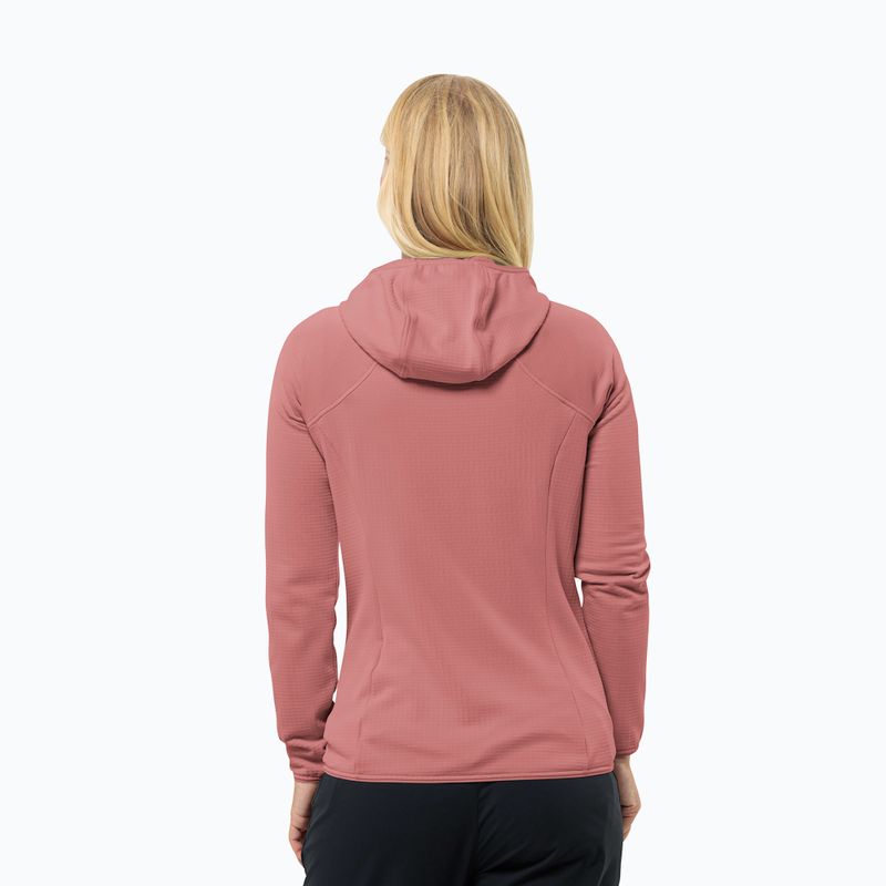 Dámska fleecová mikina Jack Wolfskin dámska fleecová bunda Kolbenberg Hooded Fz mineral red 2