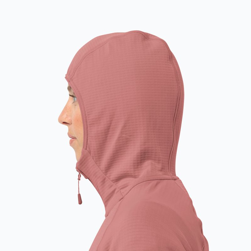 Dámska fleecová mikina Jack Wolfskin dámska fleecová bunda Kolbenberg Hooded Fz mineral red 3