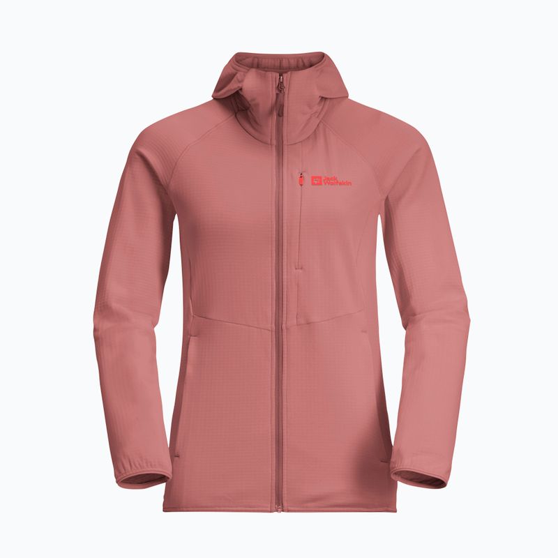 Dámska fleecová mikina Jack Wolfskin dámska fleecová bunda Kolbenberg Hooded Fz mineral red 7