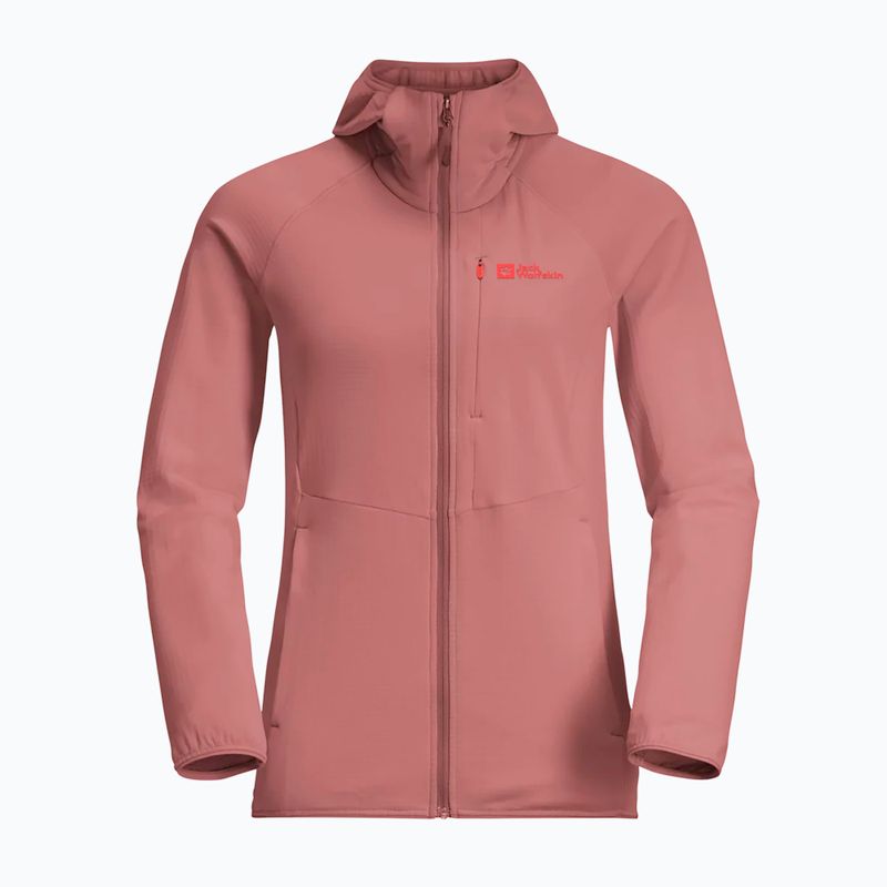 Dámska fleecová mikina Jack Wolfskin dámska fleecová bunda Kolbenberg Hooded Fz mineral red 8