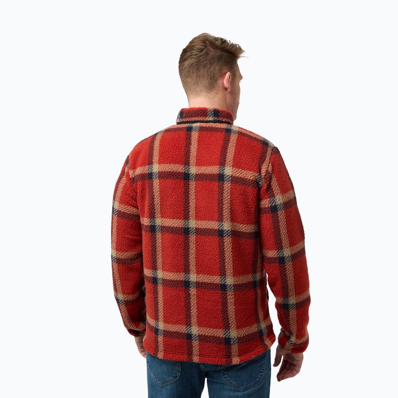 Pánska fleecová mikina Jack Wolfskin Felslicht Check intense rust 2