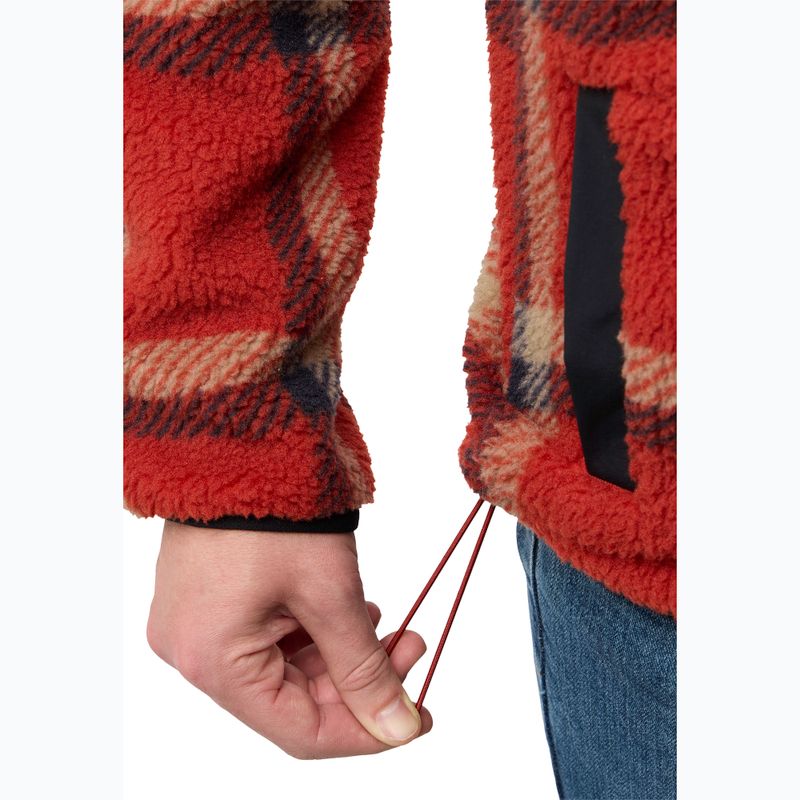 Pánska fleecová mikina Jack Wolfskin Felslicht Check intense rust 3