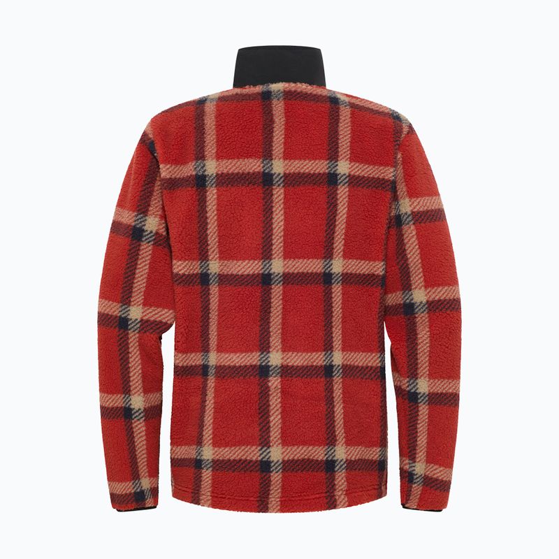 Pánska fleecová mikina Jack Wolfskin Felslicht Check intense rust 7