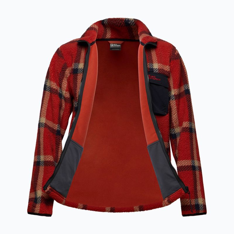 Pánska fleecová mikina Jack Wolfskin Felslicht Check intense rust 8