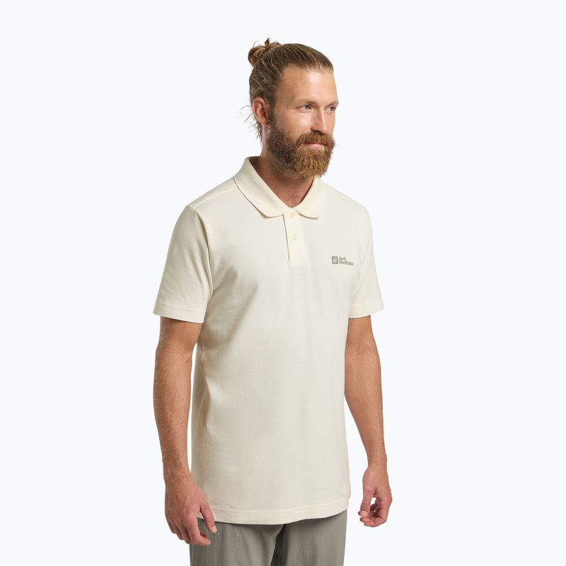 Pánske polo tričko Jack Wolfskin Essential cotton white