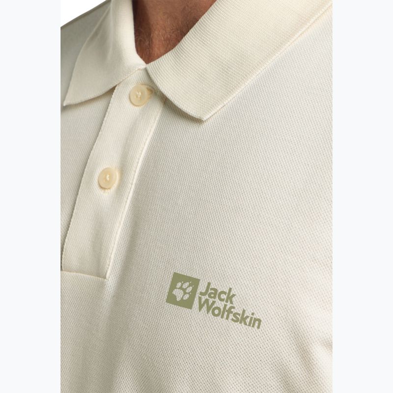 Pánske polo tričko Jack Wolfskin Essential cotton white 5