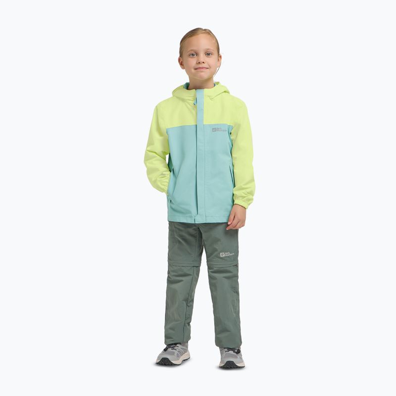 Detská bunda do dažďa Jack Wolfskin Tucan soft jade 2