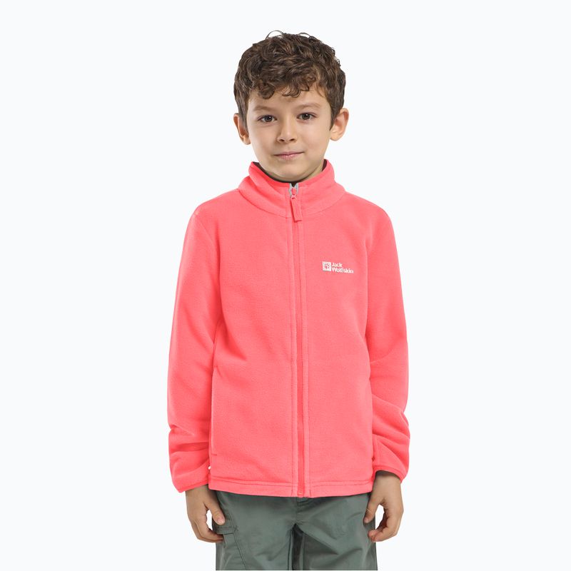 Detská fleecová mikina Jack Wolfskin Taunus sunset coral 7