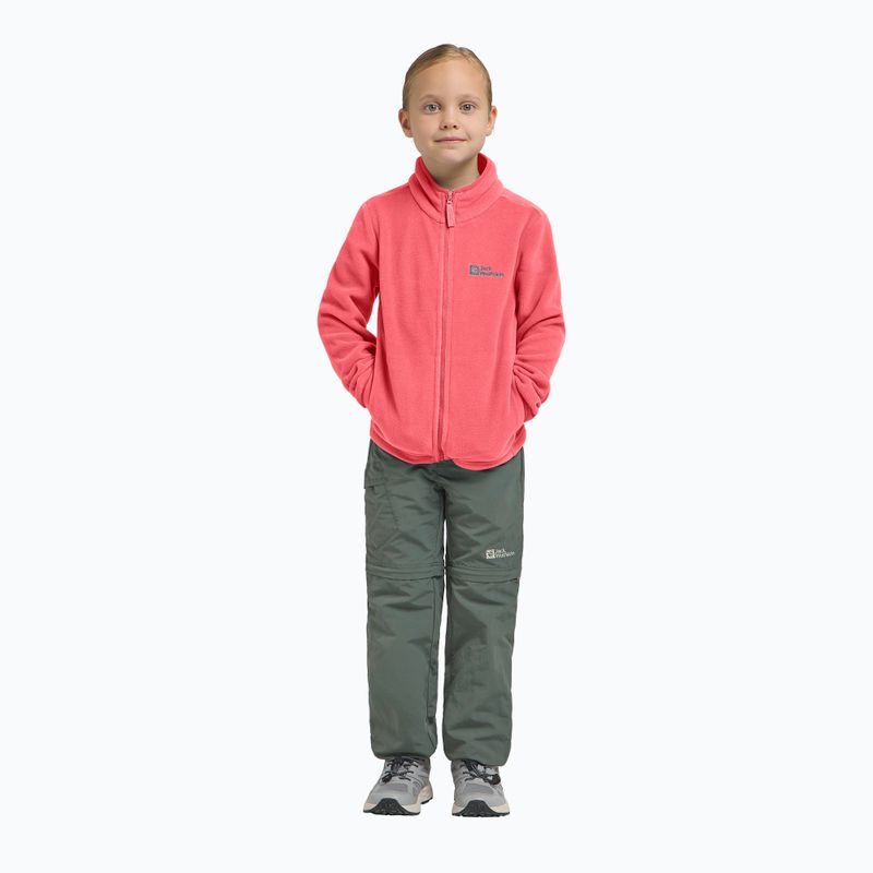 Detská fleecová mikina Jack Wolfskin Taunus sunset coral 13