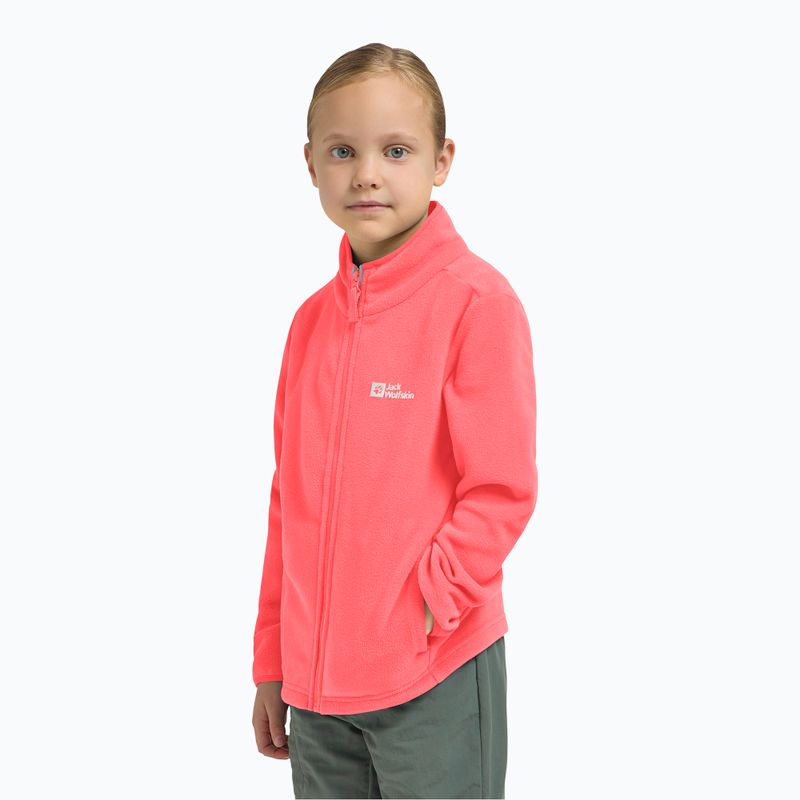 Detská fleecová mikina Jack Wolfskin Taunus sunset coral 15