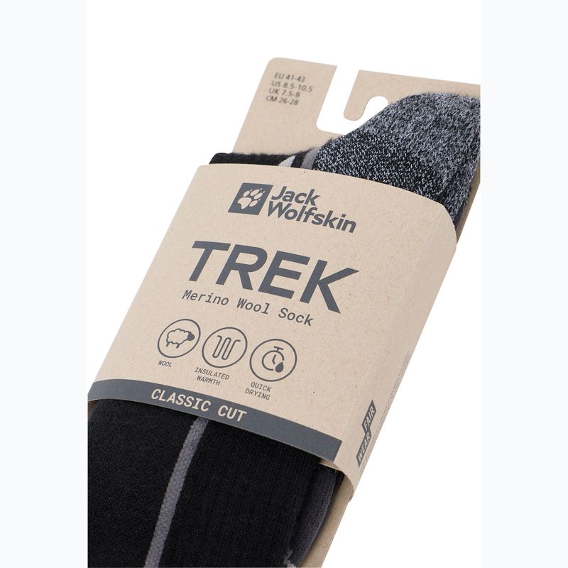 Ponožky Jack Wolfskin Trek Merino CL black 4