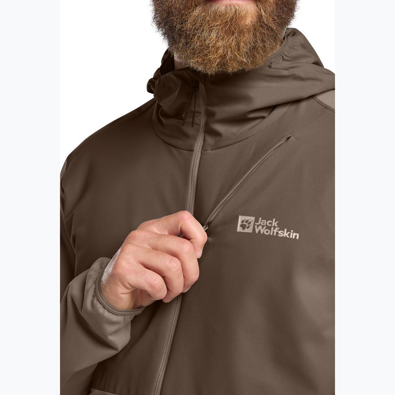 Pánska mikina Jack Wolfskin Prelight Trail Hoody cold coffee 5