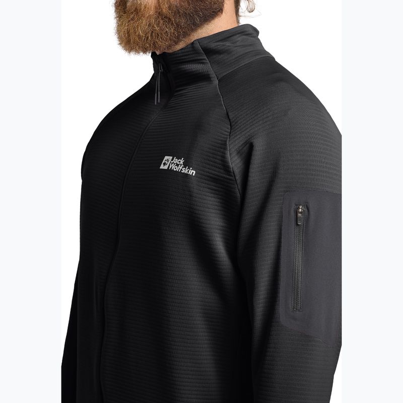 Pánska mikinaJack Wolfskin Prelight Full Zip black 4