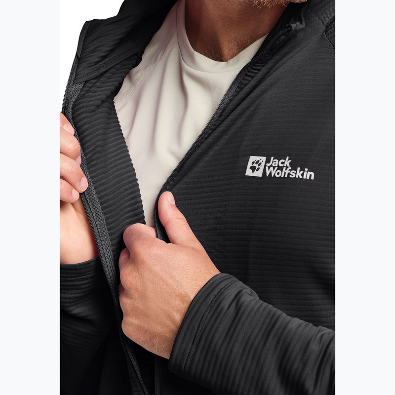 Pánska mikinaJack Wolfskin Prelight Full Zip black 5