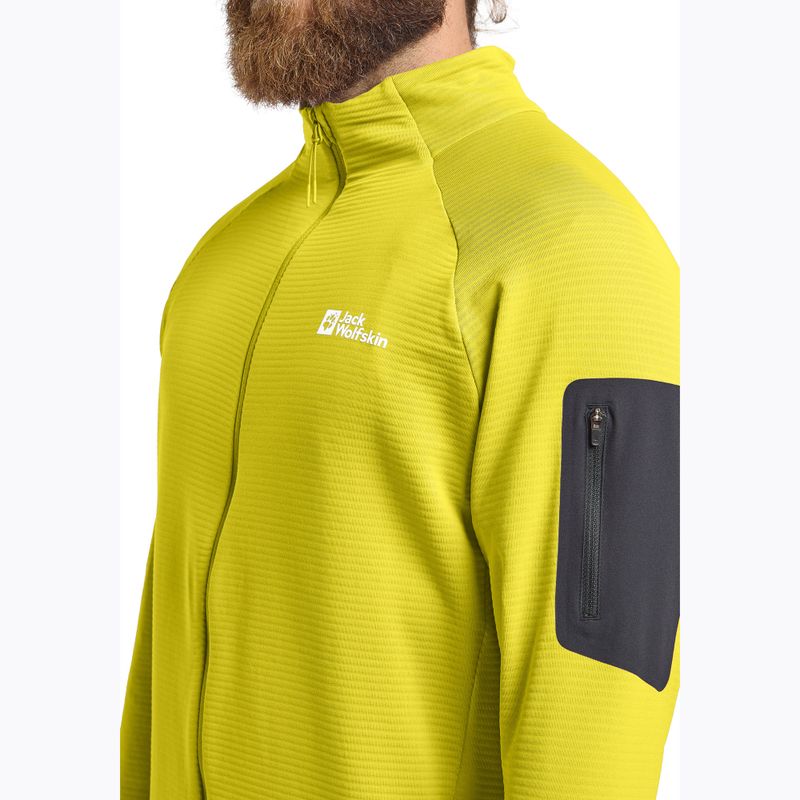 Pánska mikinaJack Wolfskin Prelight Full Zip chartreuse 4