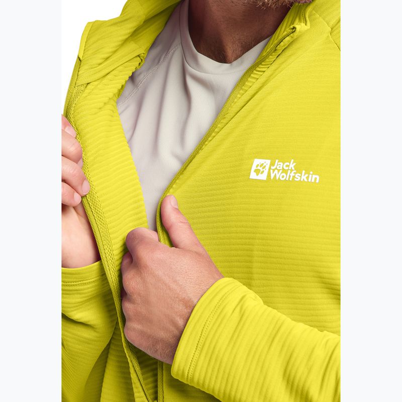 Pánska mikinaJack Wolfskin Prelight Full Zip chartreuse 5