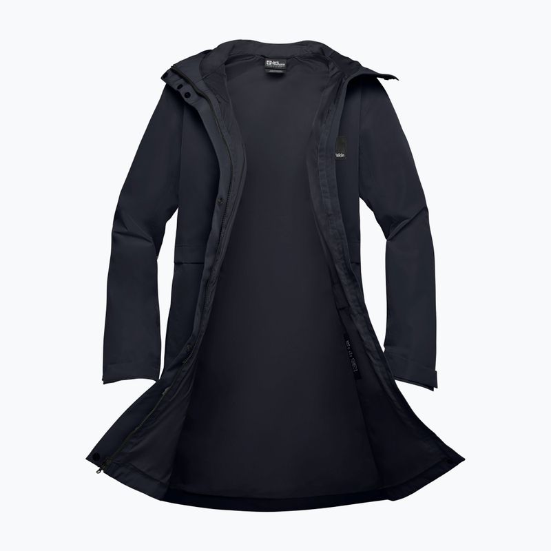 Dámsky kabát do dažďa Jack Wolfskin Terraview 2L dark navy 10