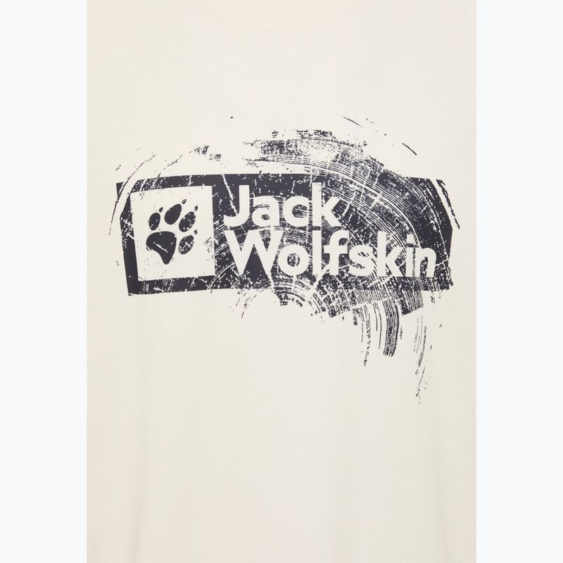 Pánske tričko Jack Wolfskin Jack Wolfskin Brand T wood cotton white 7