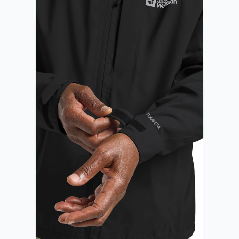Pánska bunda do dažďa Jack Wolfskin Tempest 2l black 6