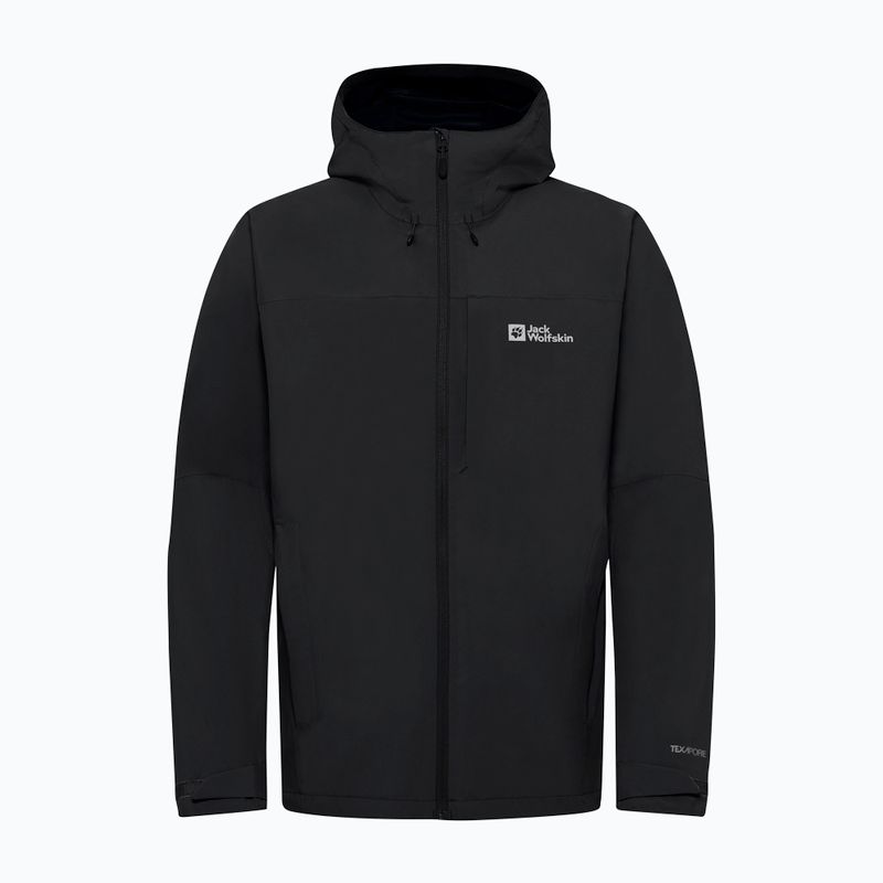 Pánska bunda do dažďa Jack Wolfskin Tempest 2l black 8