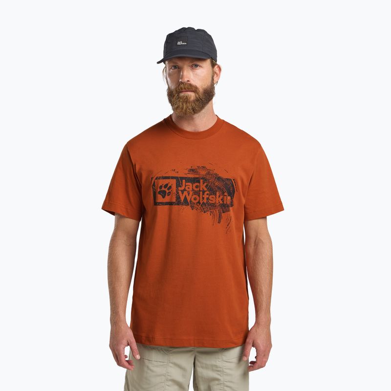 Pánske tričko Jack Wolfskin Jack Wolfskin Brand T burnt orange