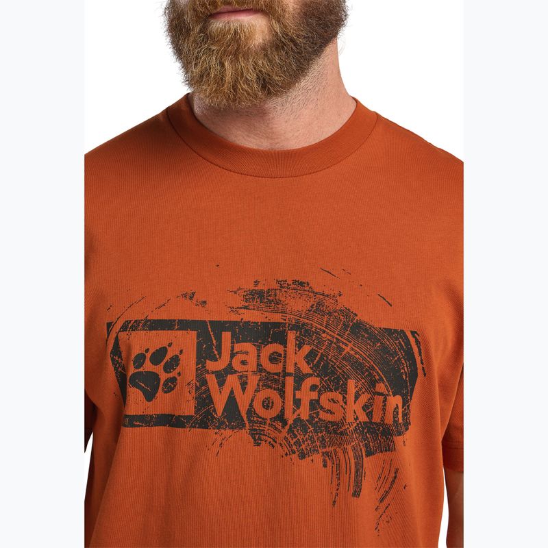Pánske tričko Jack Wolfskin Jack Wolfskin Brand T burnt orange 4