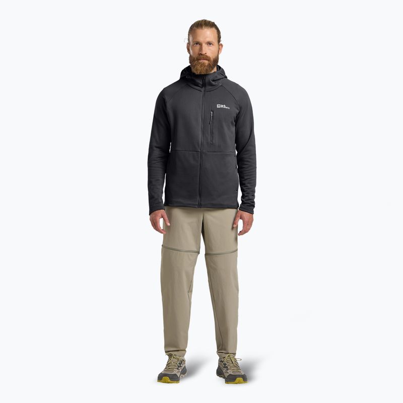 Pánska fleecová mikina Jack Wolfskin Kolbenberg s kapucňou a celozipsom Phantom 2