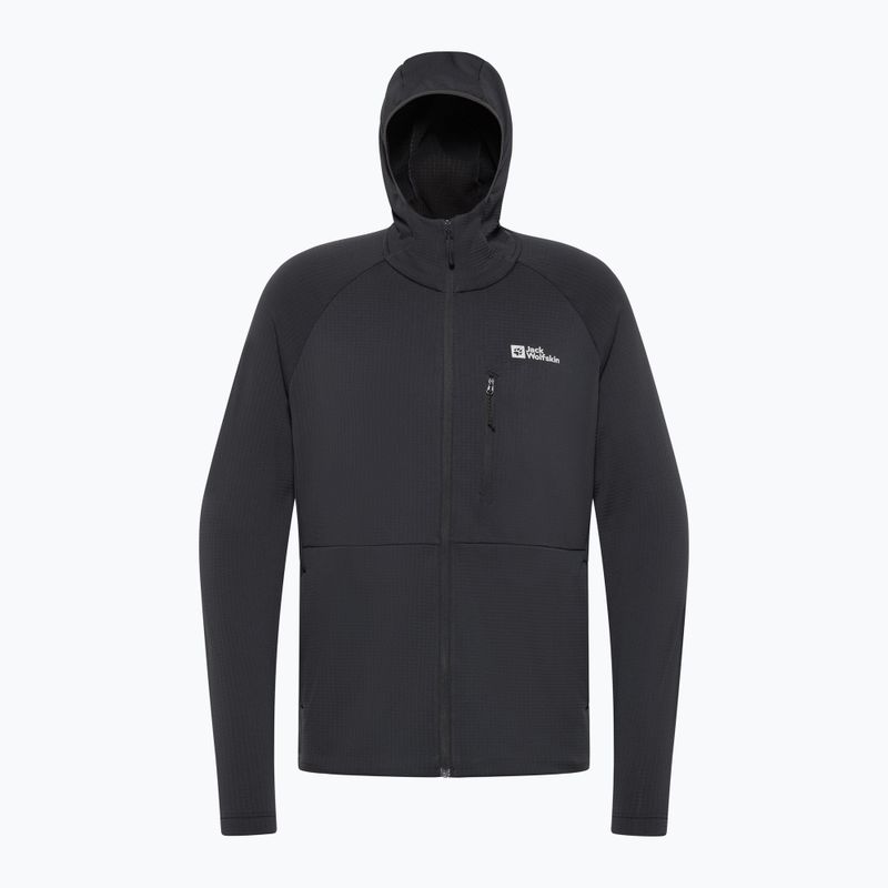 Pánska fleecová mikina Jack Wolfskin Kolbenberg s kapucňou a celozipsom Phantom 9