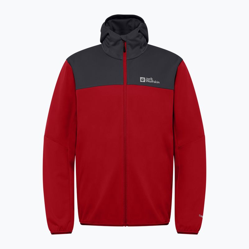 Pánska softshellová bunda Jack Wolfskin Feldberg Hoody adrenaline red 7