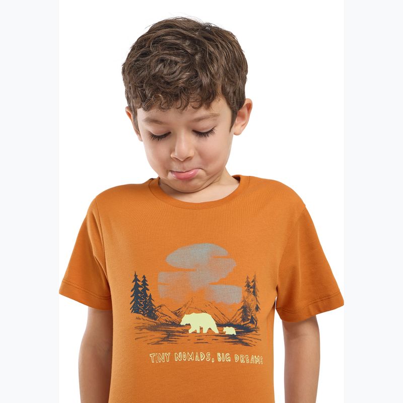 Detské tričko Jack Wolfskin Graphic Cotton T print soft amber 4