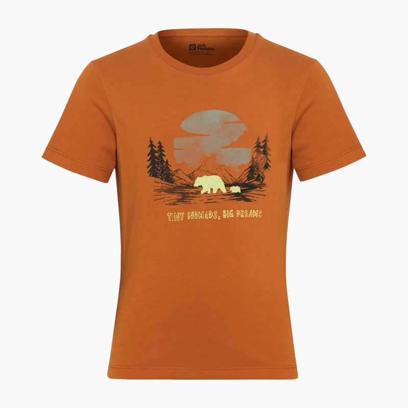 Detské tričko Jack Wolfskin Graphic Cotton T print soft amber 7