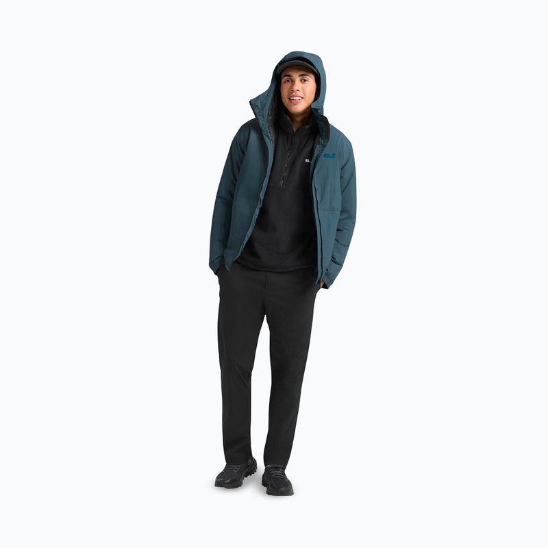 Pánska bunda do dažďa  Jack Wolfskin Pamir aluminium blue 2