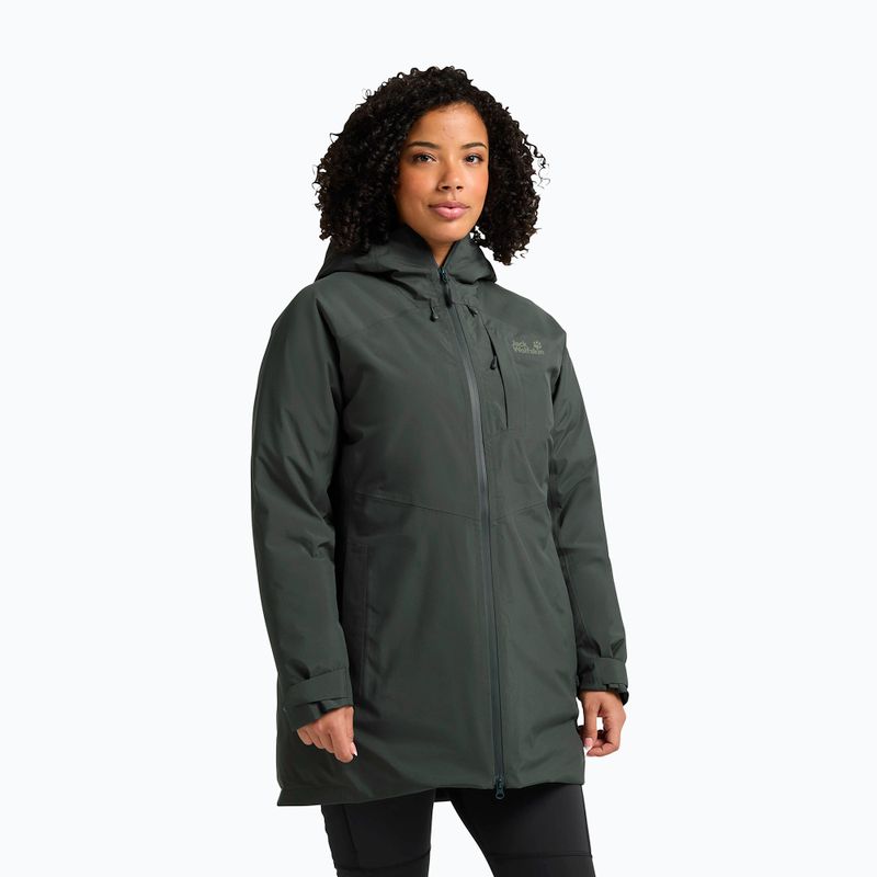 Dámska bunda do dažďa Jack Wolfskin Icecape 2L Down Ins Rds slate green
