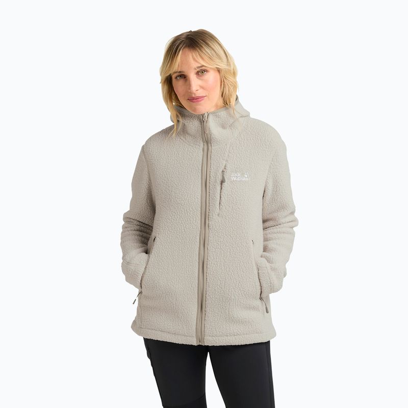 Dámská fleecová mikina Jack Wolfskin Cradle Mountain Pile Full Zip pale sand