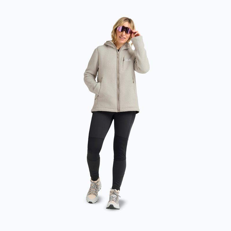 Dámská fleecová mikina Jack Wolfskin Cradle Mountain Pile Full Zip pale sand 2