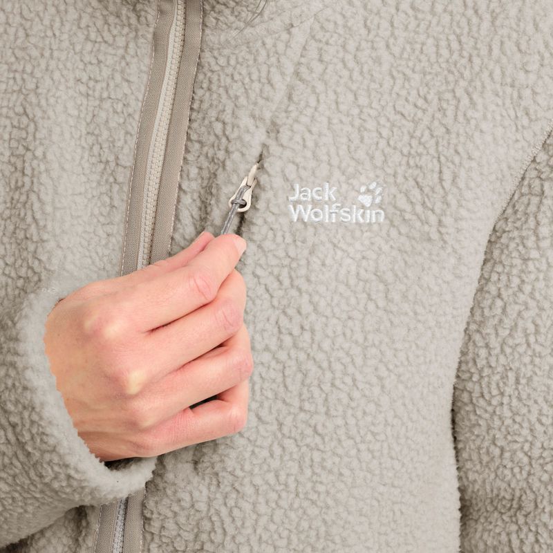 Dámská fleecová mikina Jack Wolfskin Cradle Mountain Pile Full Zip pale sand 5