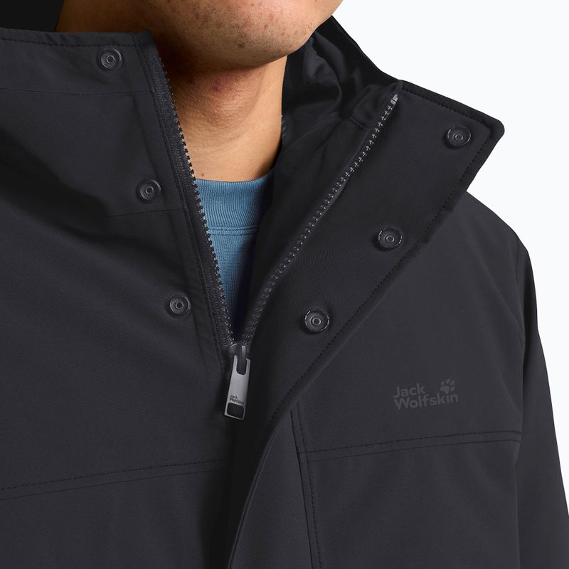 Pánsky zateplený kabát Jack Wolfskin Cold Camp Coat black 5