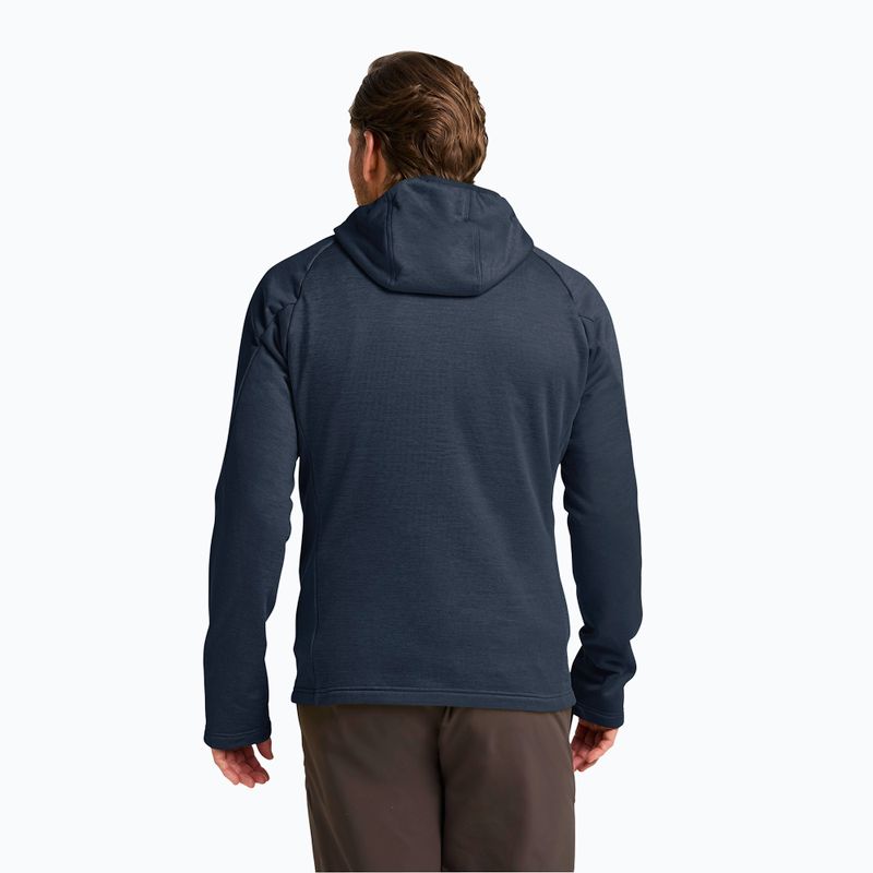 Pánska trekingová mikina Jack Wolfskin Peak District Hooded Full Zip midnight sky 3