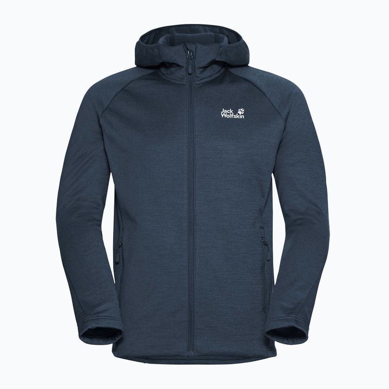Pánska trekingová mikina Jack Wolfskin Peak District Hooded Full Zip midnight sky 7