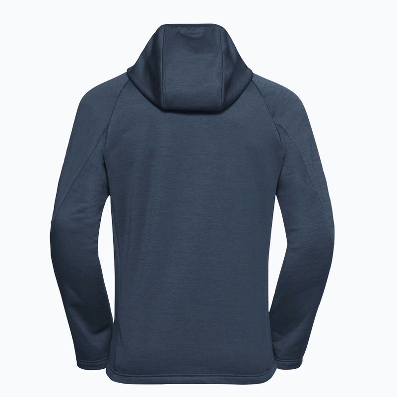 Pánska trekingová mikina Jack Wolfskin Peak District Hooded Full Zip midnight sky 8