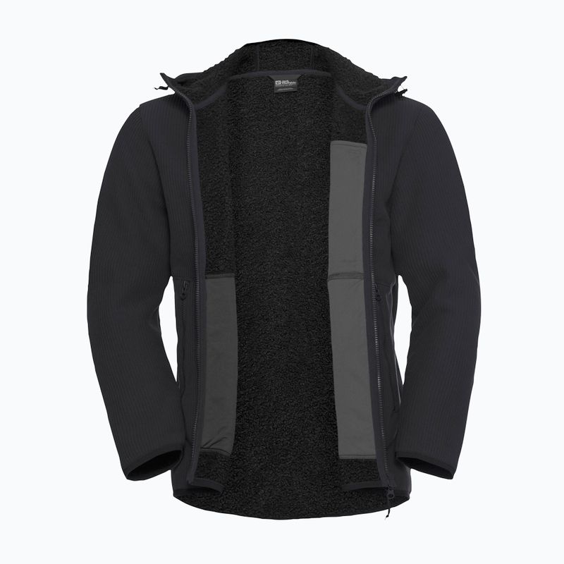 Pánska trekingová mikina Jack Wolfskin Lake Ridge Hooded black 9