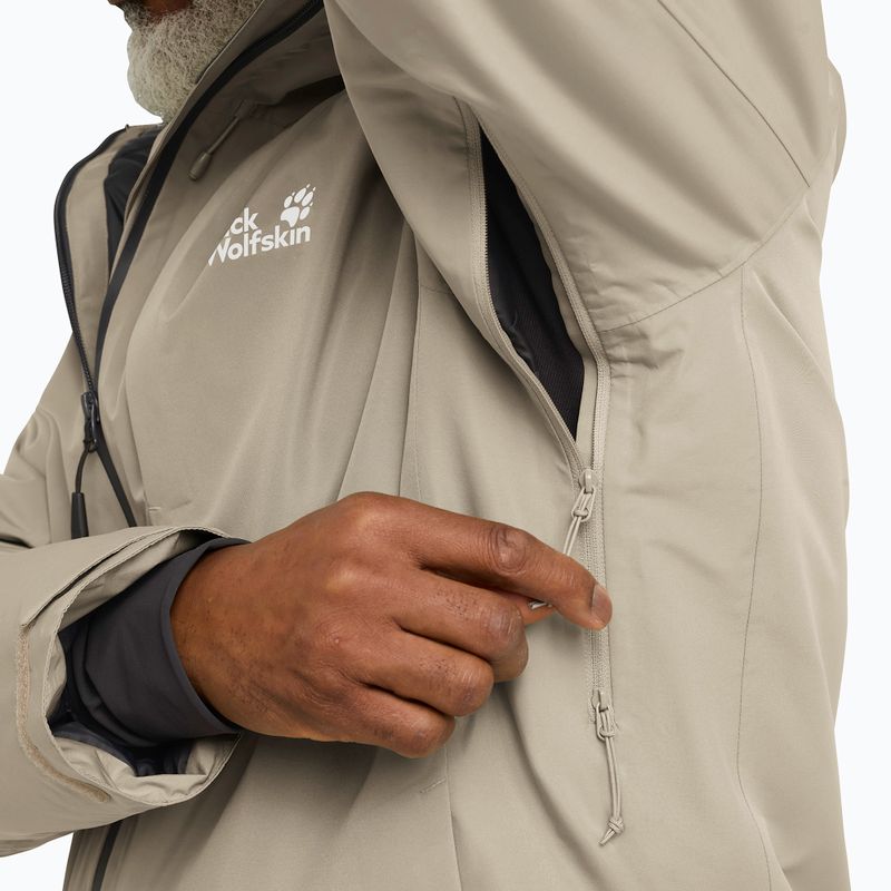 Pánska bunda do dažďa  Jack Wolfskin Icecape 2L Down Ins Rds linen 4