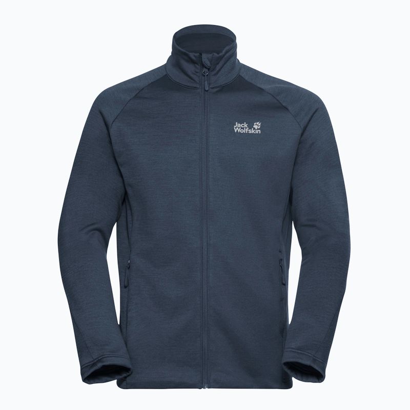 Pánska trekingová mikina Jack Wolfskin Peak District Full Zip midnight sky 7