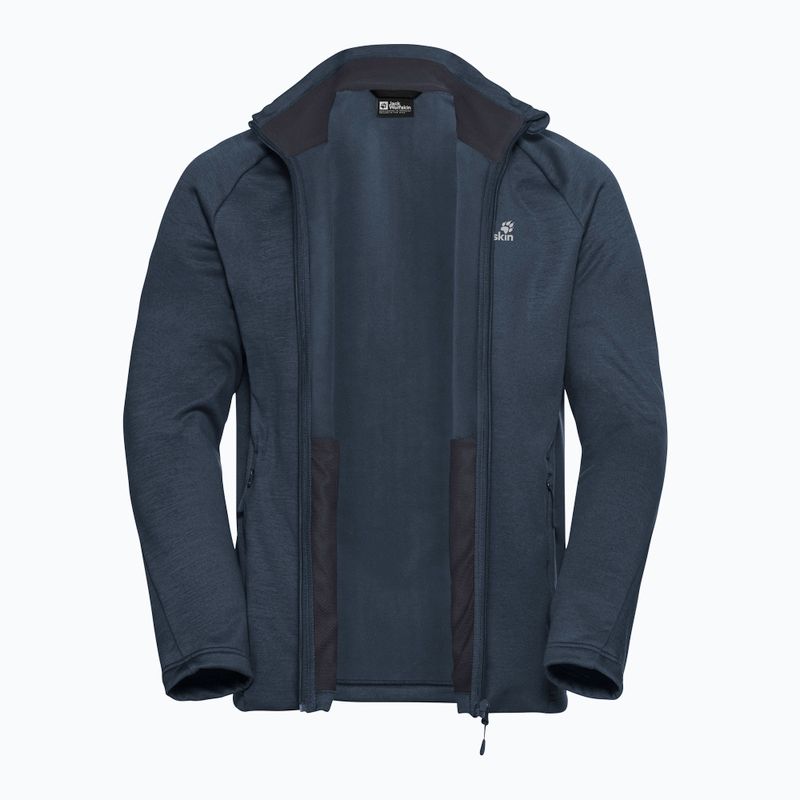 Pánska trekingová mikina Jack Wolfskin Peak District Full Zip midnight sky 9