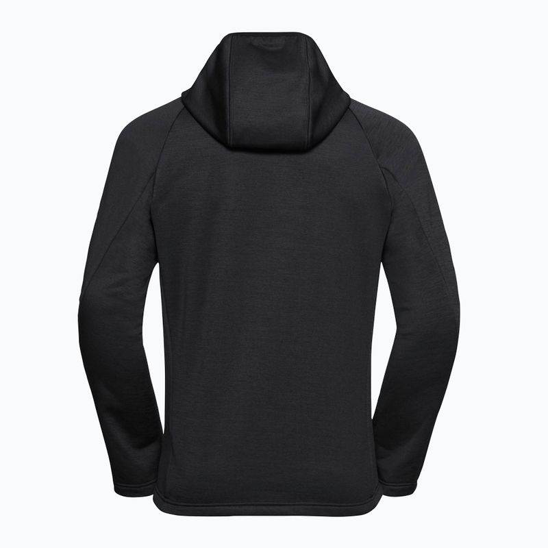 Pánska trekingová mikina Jack Wolfskin Peak District Hooded Full Zip black 8