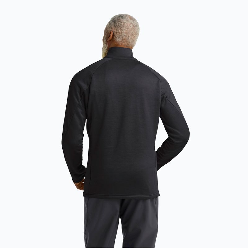 Pánska trekingová mikina Jack Wolfskin Peak District Full Zip black 3