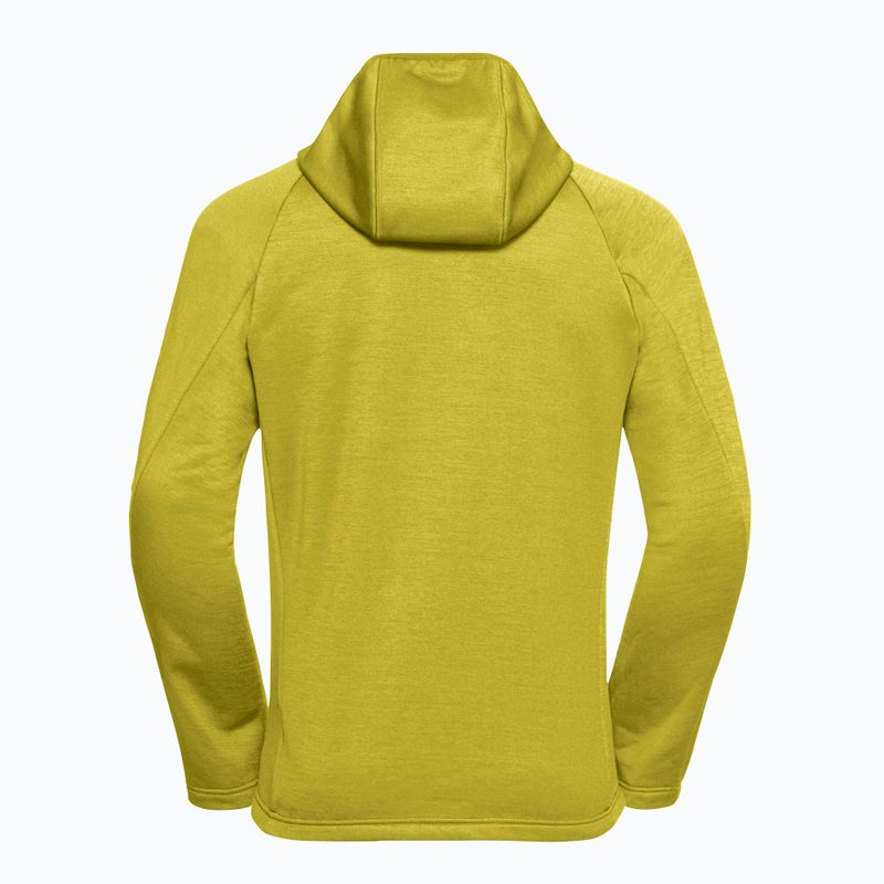 Pánska trekingová mikina Jack Wolfskin Peak District Hooded Full Zip chartreuse 8